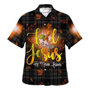 Fall For Jesus Hawaiian Shirt For Men Thanksgiving Halloween Christian Gift