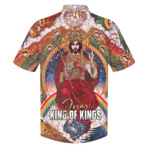 King of Kings Men s Christian Faith Hawaiian Shirt - Perfect Christian Gift 1