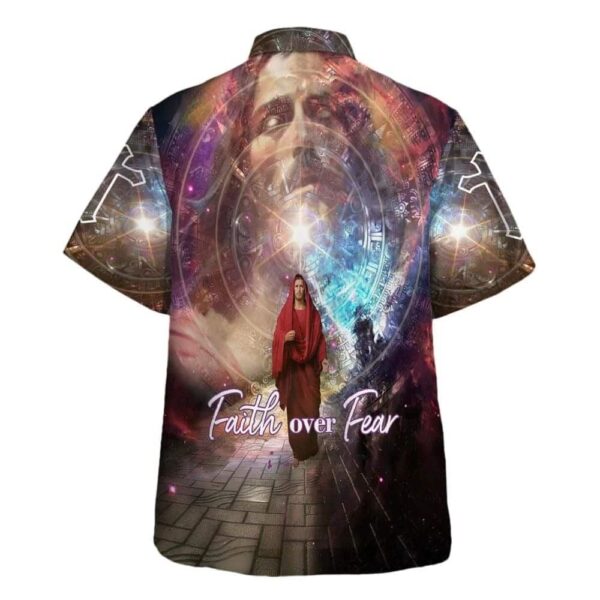 Faith Over Fear Jesus Hawaiian Shirt for Men – Christian Gift