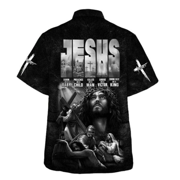 Christian Jesus Baby Born & Preached Child Hawaiian Shirt for Men – Perfect Gift for Christians