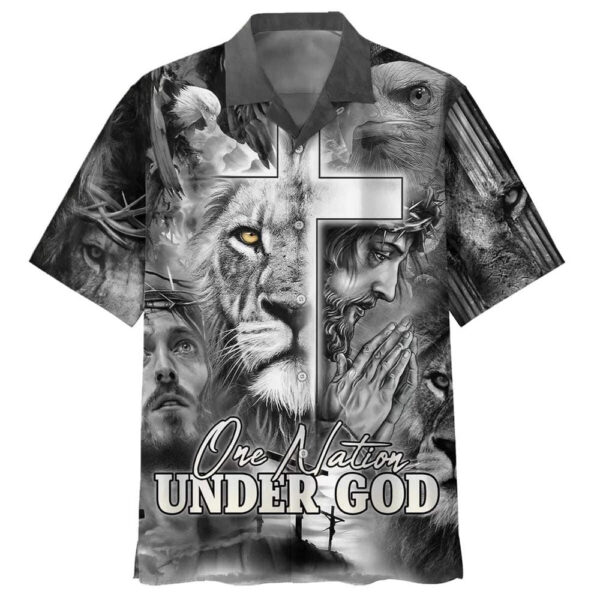 Jesus & Lion of Judah Hawaiian Shirt for Men – Christian Gift