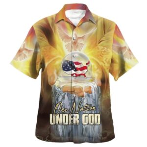 Jesus America Hawaiian Shirt for Men - Christian Gift - One Nation Under God