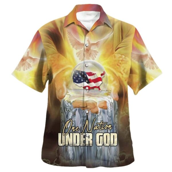 Jesus America Hawaiian Shirt for Men – Christian Gift – One Nation Under God