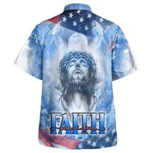 Faith Over Fear Jesus Bible Verse Hawaiian Shirt for Men Christian Gift 1