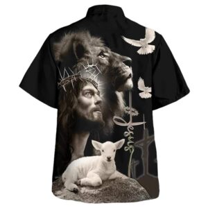 Men s Jesus Lion Sheep Christian Hawaiian Shirt - Perfect Gift for Christian 1
