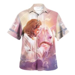 Men s Jesus and Horses Christian Hawaiian Shirt - Perfect Gift for Christian