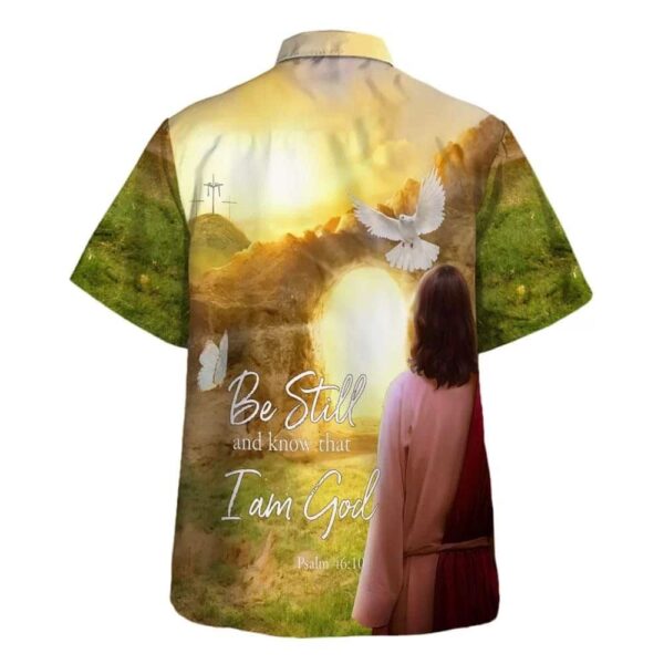 Men s Jesus Dove Be Still Hawaiian Shirt: Gift for Christian Men