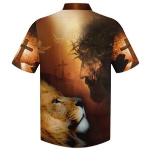 Christian Cross Hawaiian Shirt for Men - Faithful Gift from Jesus One Nation under God 1