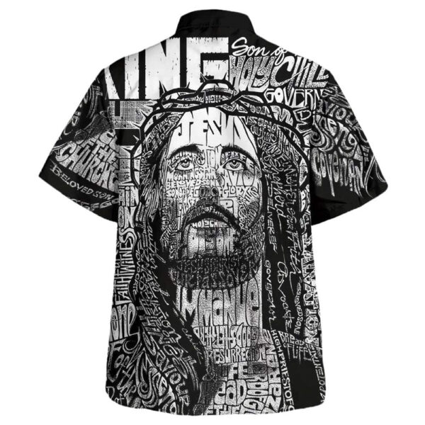 Jesus Christ Portrait Hawaiian Shirt for Men – Christian Gift with Bible Quote