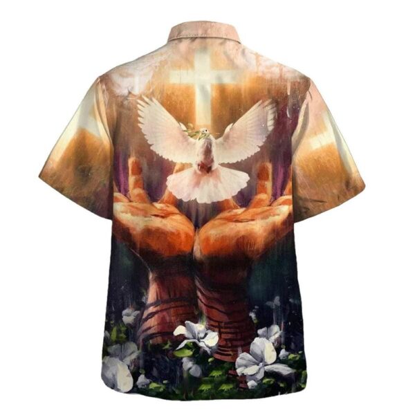 Men s Jesus Christ Dove Hawaiian Shirt: Christian Gift