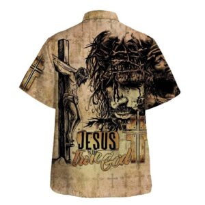 Jesus Is The True God Men s Christian Cross Hawaiian Shirt - Perfect Gift for Christian Summer Style 1