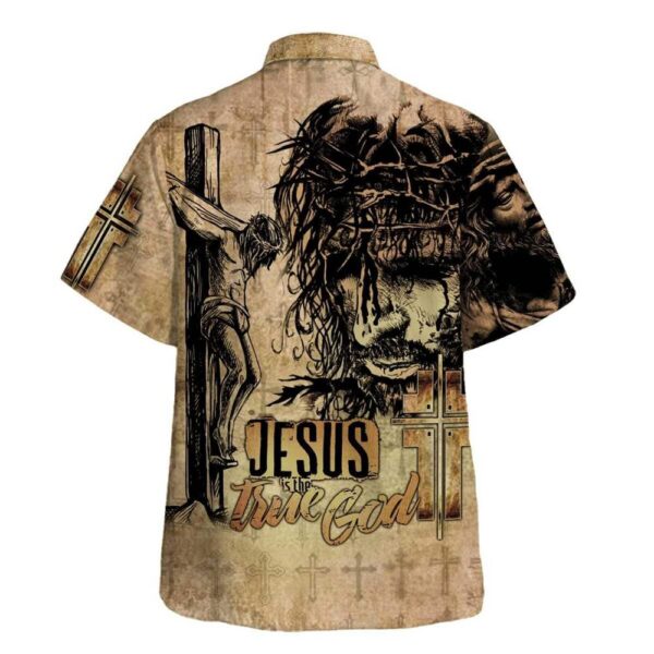 Jesus Is The True God Men s Christian Cross Hawaiian Shirt – Perfect Gift for Christian Summer Style
