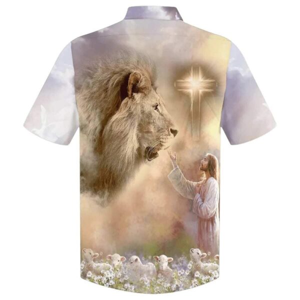 Jesus Is My Savior Lion Lambs Christian Hawaiian Shirt – Gift For Men of Faith