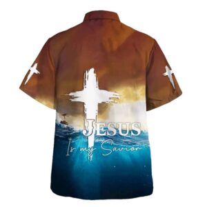 Christian Hawaiian Shirt - Jesus Is My Savior - Men s Gift - God Theme 1