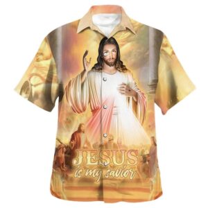 Men s Jesus Is My Savior Christ Hawaiian Shirt - Christian Gift With Disciples