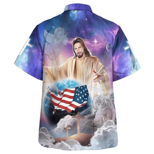 Jesus Holding Earth Hawaiian Shirt for Men – Christian Gift Shirt