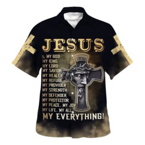 Jesus Hawaiian Shirt for Men: God King Lord Savior - Perfect Christian Gift