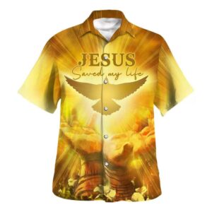 Men s Jesus Saved My Life Hawaiian Shirt: Christian Gift