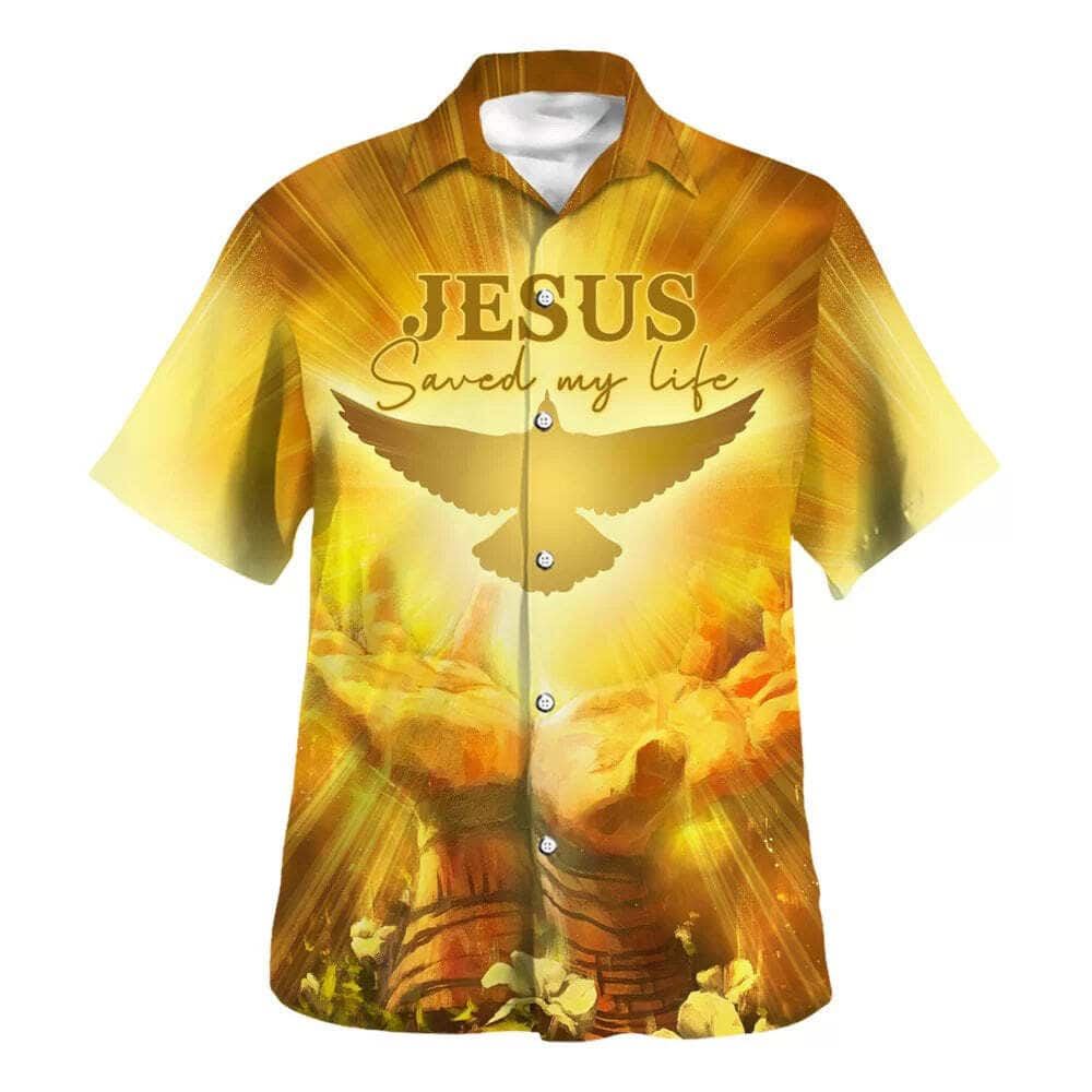 Men s Jesus Saved My Life Hawaiian Shirt: Christian Gift Men s Jesus Saved My Life Hawaiian Shirt: Christian Gift