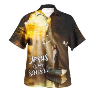 Men s Jesus Is My Savior Hawaiian Shirt - Christian Gift