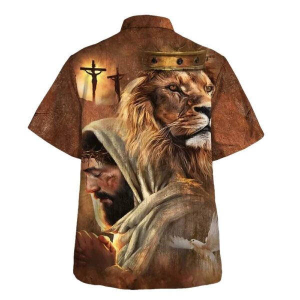 Jesus Lion Of Judah Christian Cross Hawaiian Shirt For Men – Unique Christian Gift
