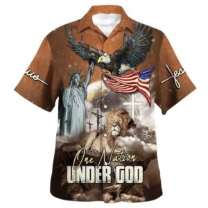 Christian Jesus Lion Hawaiian Shirt for Men - Gift for Christians