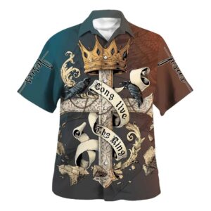 Christian Jesus King of Kings Hawaiian Shirt for Men - Gift for Christian