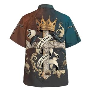 Christian Jesus King of Kings Hawaiian Shirt for Men - Gift for Christian 1
