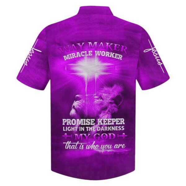Lion Way Maker Miracle Worker Jesus Christian Faith Hawaiian Shirt – Religious Gift