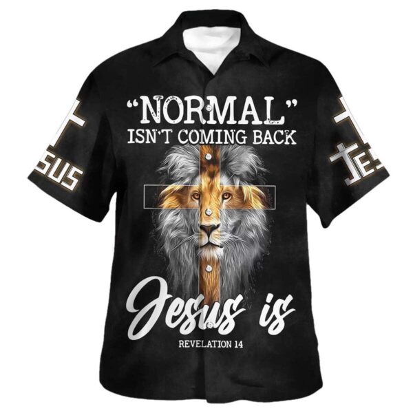 Lion Bible Verse Jesus Cross Christian Hawaiian Shirt for Men – Gift for Christian