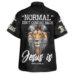 Lion Bible Verse Jesus Cross Christian Hawaiian Shirt for Men - Gift for Christian 1