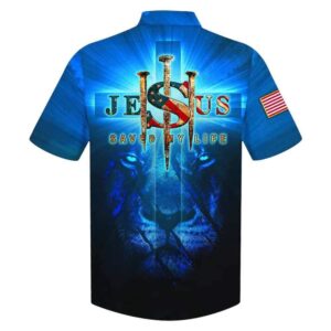 Lion Jesus Saved My Life Men s Christian Hawaiian Shirt - Perfect Gift for Christian Faith 1
