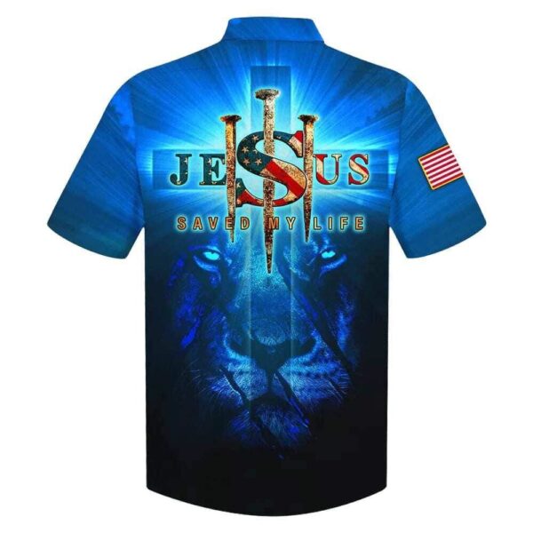 Lion Jesus Saved My Life Men s Christian Hawaiian Shirt – Perfect Gift for Christian Faith