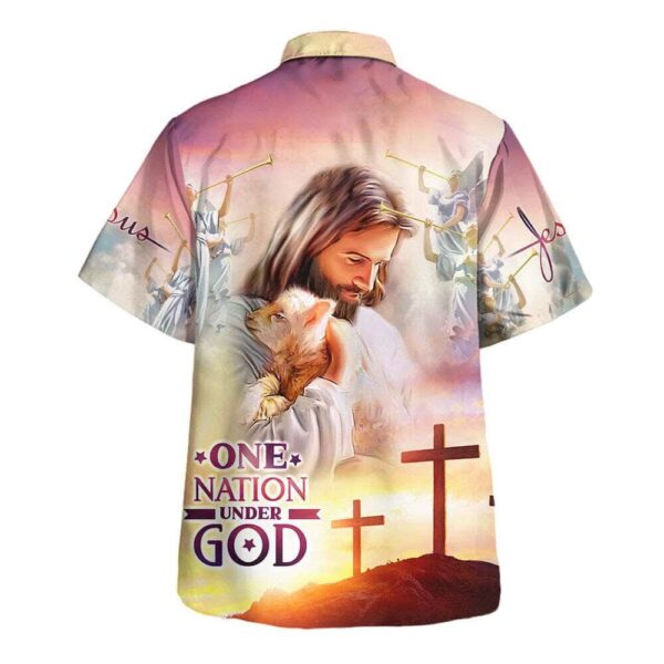 Lamb Of God Jesus Christ Hawaiian Shirt For Men – Christian Gift – One Nation Under God