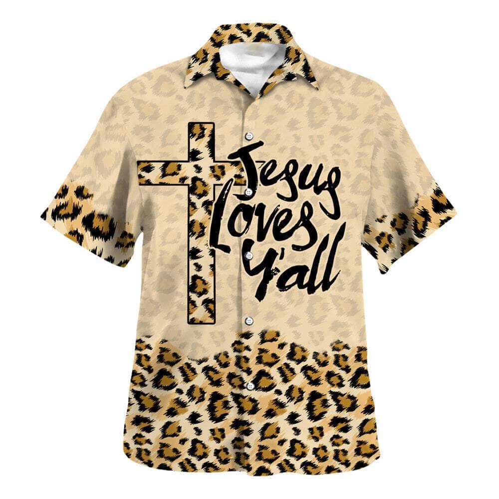 Leopard Jesus Love Y all Men s Christian Hawaiian Shirt – Perfect Gift! Leopard Jesus Love Y all Men s Christian Hawaiian Shirt – Perfect Gift!