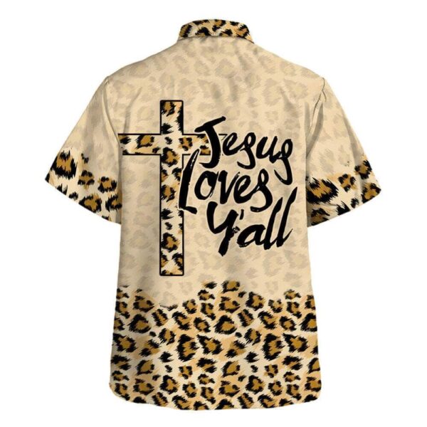 Leopard Jesus Love Y all Men s Christian Hawaiian Shirt – Perfect Gift!