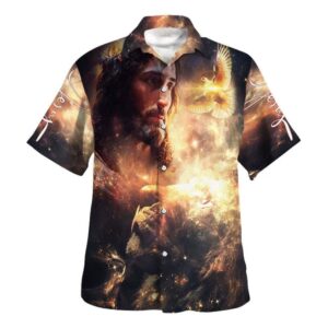 Lion of Judah Jesus Christ Hawaiian Shirt for Men - Christian Gift