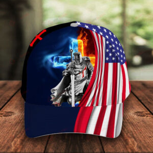 Jesus Christ God Faith Knight Classic 3d CapAll Over Printed Trucker Classic Hats Gift