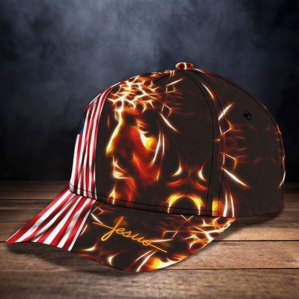Jesus American Flag Classic Cap Baseball Cap For Christian Trucker Classic Hats Gift