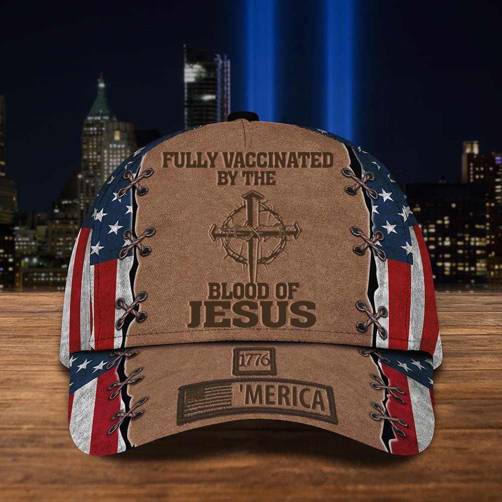 Fully Vaccinated By The Blood Of Jesus American Flag Hat Funny Quote Christian Hats For Men Trucker Classic Hats Gift Fully Vaccinated By The Blood Of Jesus American Flag Hat Funny Quote Christian Hats For Men Trucker Classic Hats Gift