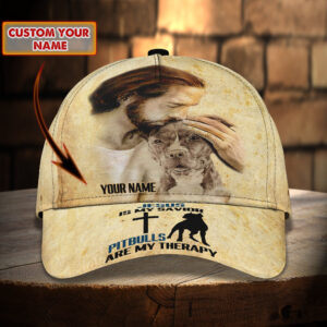 Custom Classic Cap – Personalized Jesus Savior Pitbulls Therapy Trucker Classic Hats Gift