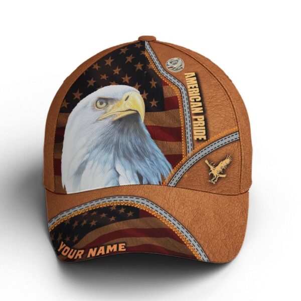 American Pride Eagle Leather Style Baseball Cap, Christian, Jesus Hat Trucker Classic Hats Gift