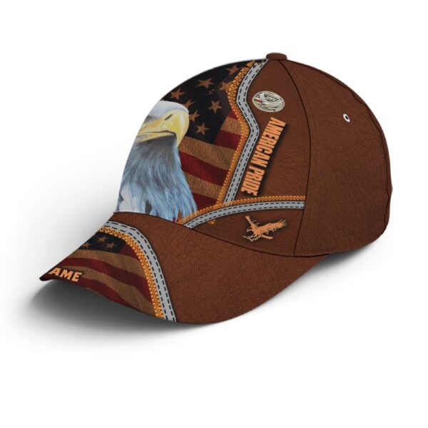 American Pride Eagle Leather Style Baseball Cap, Christian, Jesus Hat Trucker Classic Hats Gift