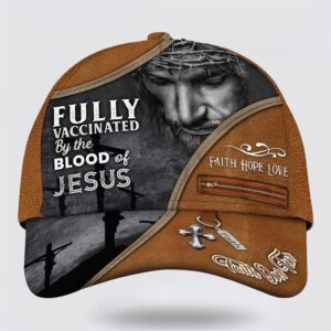 Fully Vaccinated By The Blood Of Jesus On The Cross Baseball Cap Hat  Trucker Classic Hats Gift