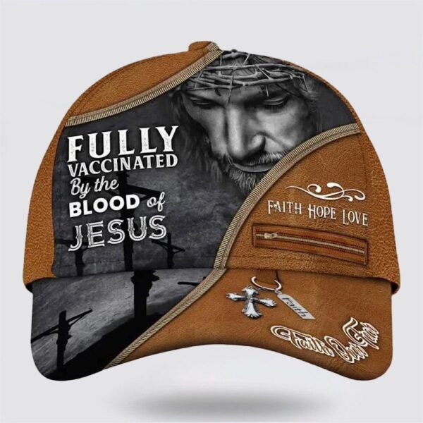 Fully Vaccinated By The Blood Of Jesus On The Cross Baseball Cap Hat  Trucker Classic Hats Gift