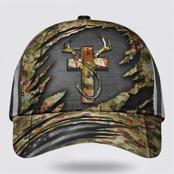 Jesus Hunting Fishing Camo Baseball Cap Hat  Trucker Classic Hats Gift
