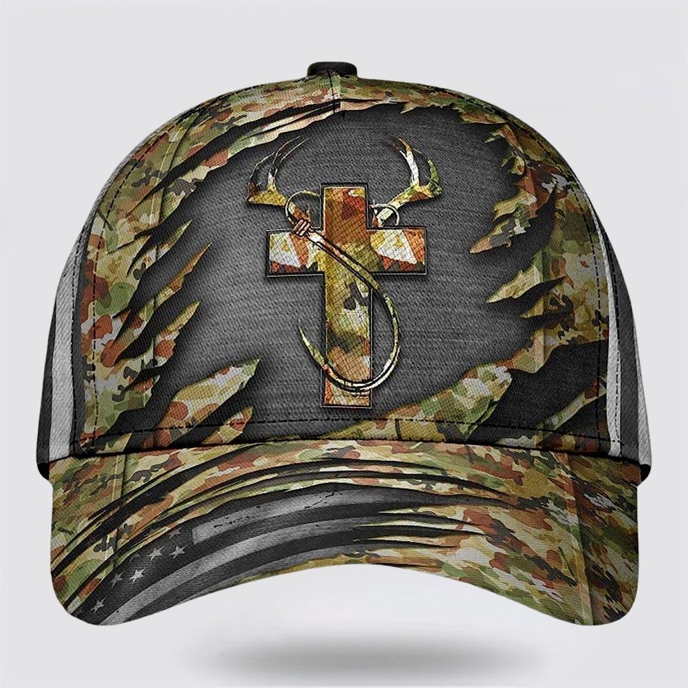 Jesus Hunting Fishing Camo Baseball Cap Hat Trucker Classic Hats Gift Jesus Hunting Fishing Camo Baseball Cap Hat Trucker Classic Hats Gift