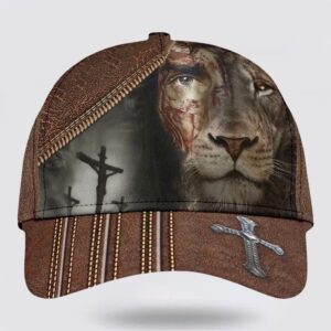 Lion Crucifixion Of Jesus Classic Hat, Christian Baseball Cap, Jesus Hat Trucker Classic Hats Gift