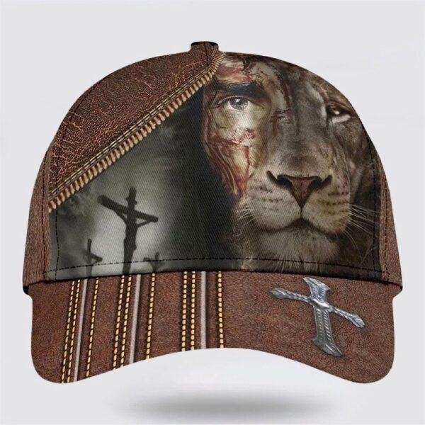 Lion Crucifixion Of Jesus Classic Hat, Christian Baseball Cap, Jesus Hat Trucker Classic Hats Gift