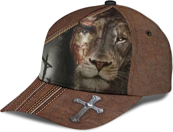 Lion Crucifixion Of Jesus Classic Hat, Christian Baseball Cap, Jesus Hat Trucker Classic Hats Gift